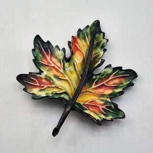 Vintage‎ Fall Maple Leaf Brooch Pin Multicolor Autumn Enamel Jewelry
